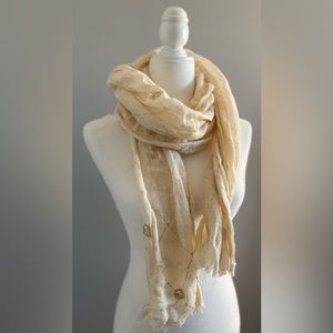 Spartina Cream and gold Mermaid Scarf